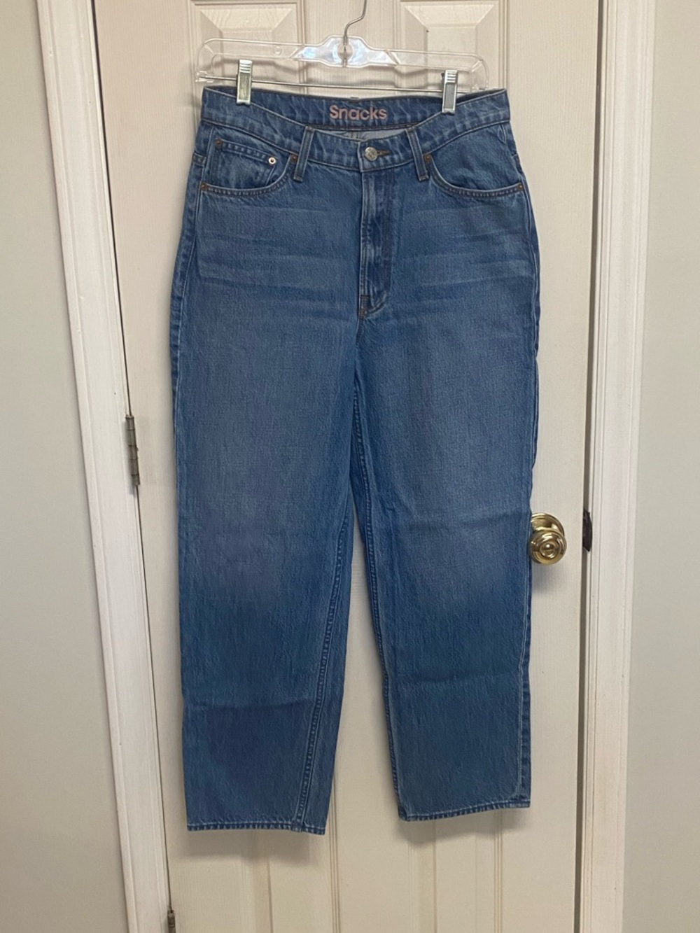 Mother Snacks 
Straight Leg Jeans in Medium Blue Denim - Picture 6 of 6